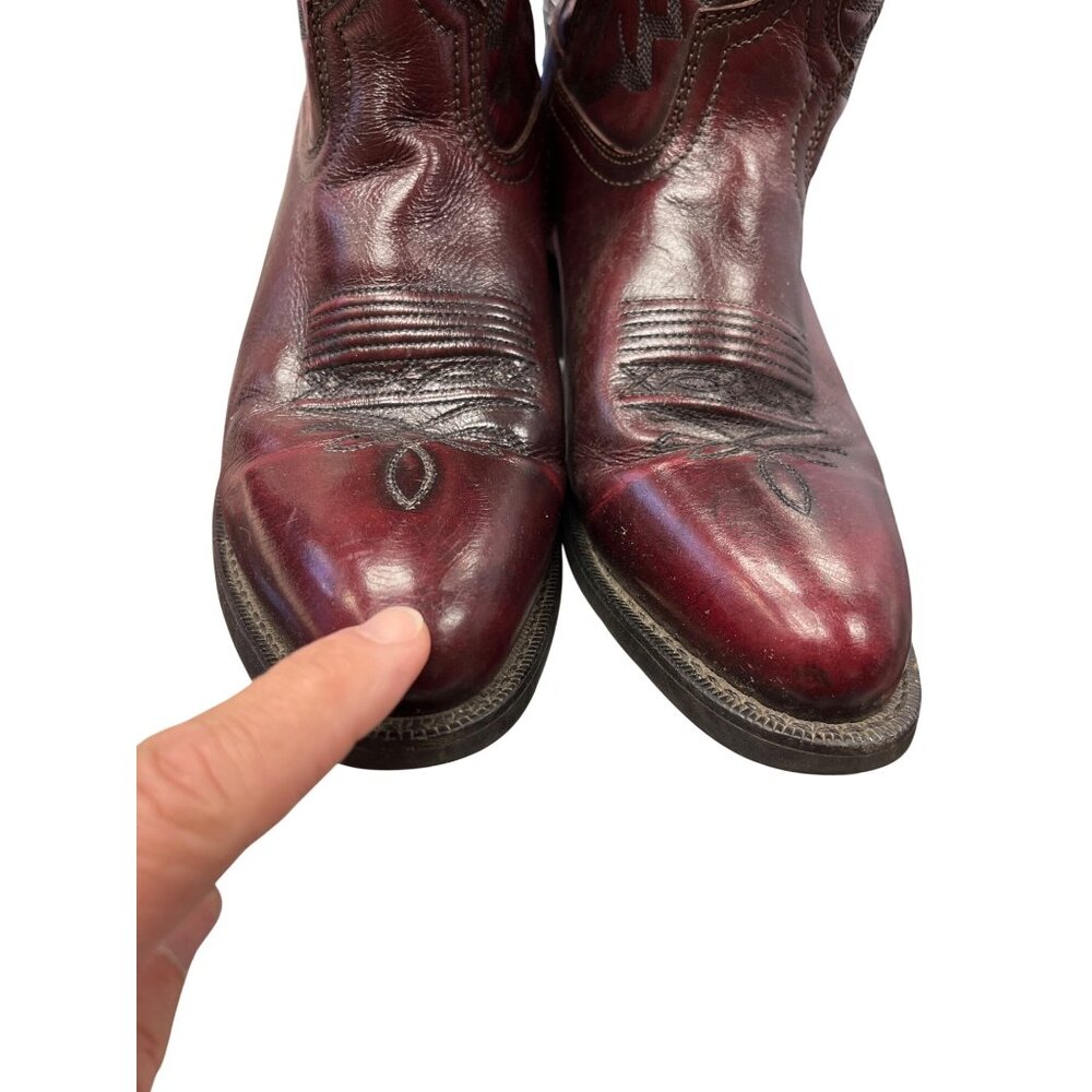 Laredo mens brown leather western mid calf boots sz 9.5D SKU 9947 - Picture 10 of 15
